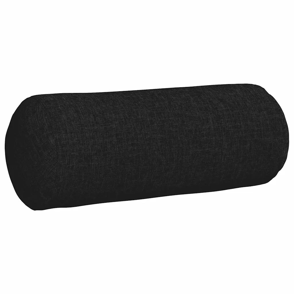 Cuscini a rullo 2 pz | Cuscini per sedie Nero ? 15 x 40 cm Tessuto
