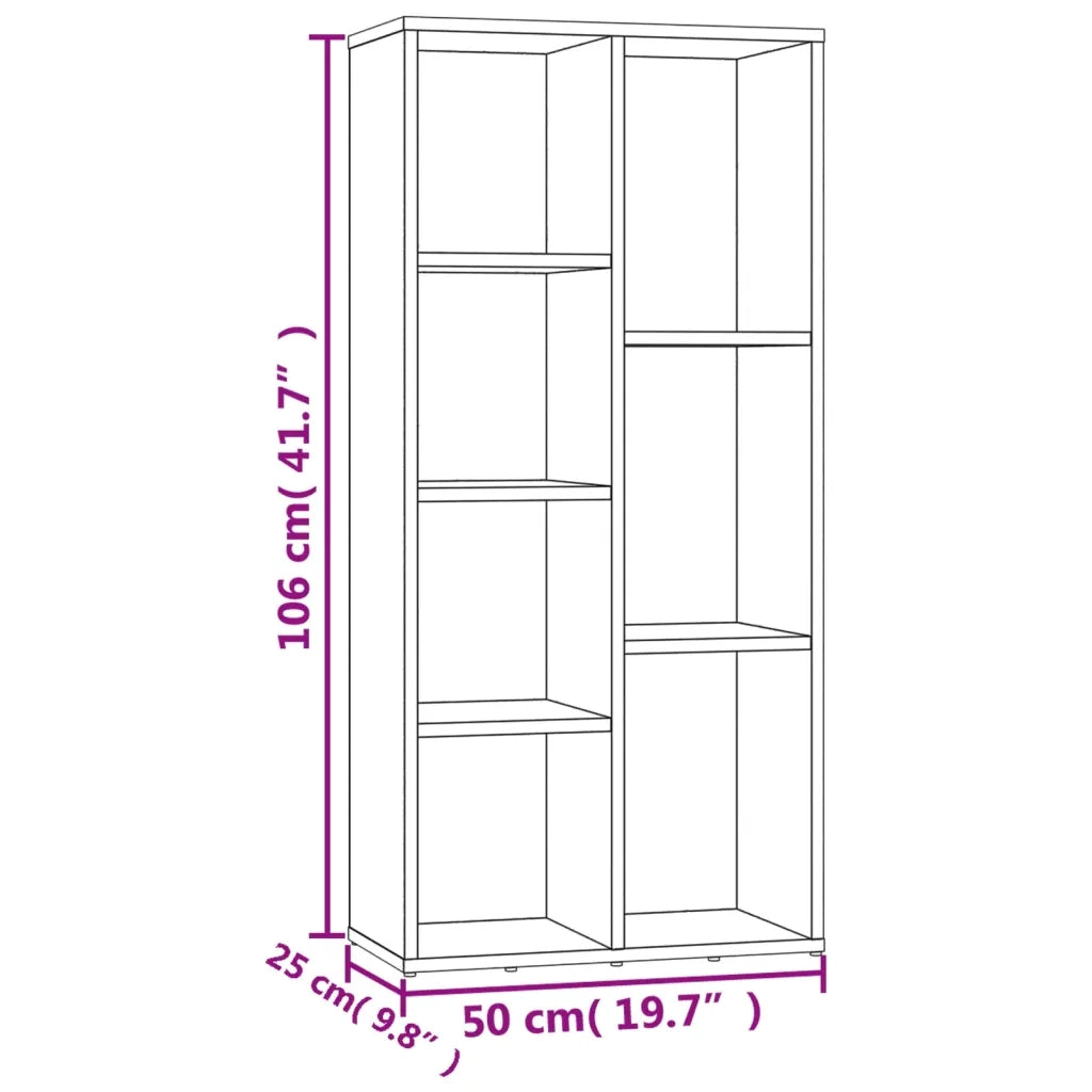 Libreria Rovere Sonoma 50x25x106 cm in Legno Multistrato 801110