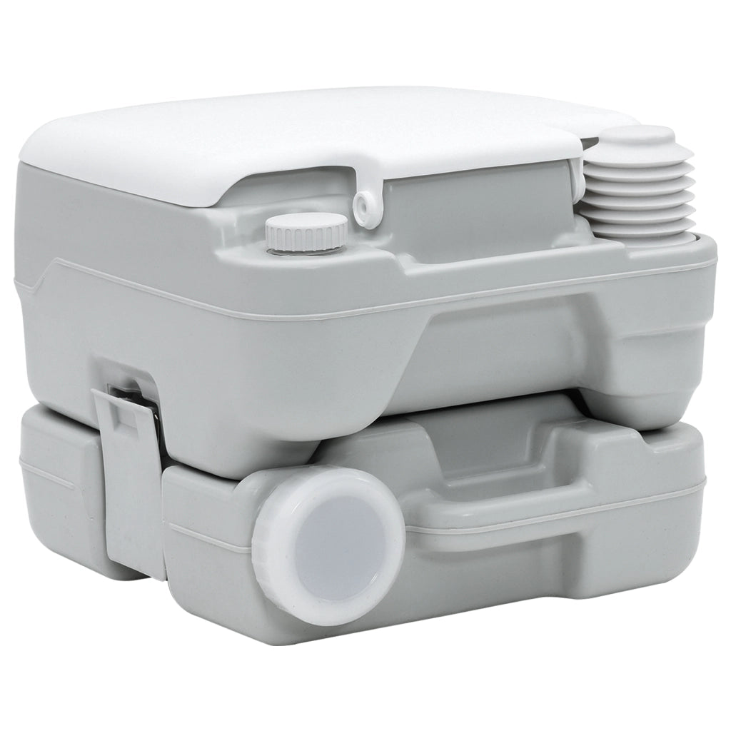 Toilette Portatile  Grigia e Bianca in Plastica 10 L
