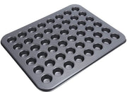 Forma per muffin 48 cavità - Mini forma per cupcake - Fornello antiaderente - Acciaio inossidabile - Accessorio per forno - Lunghezza prodotto 407 mm