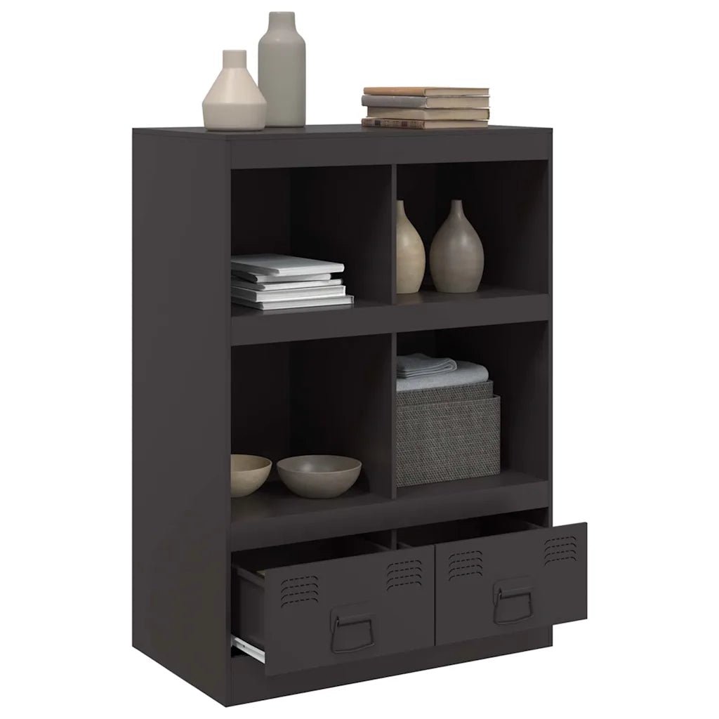 Credenza Nera 67x39x95 cm in Acciaio