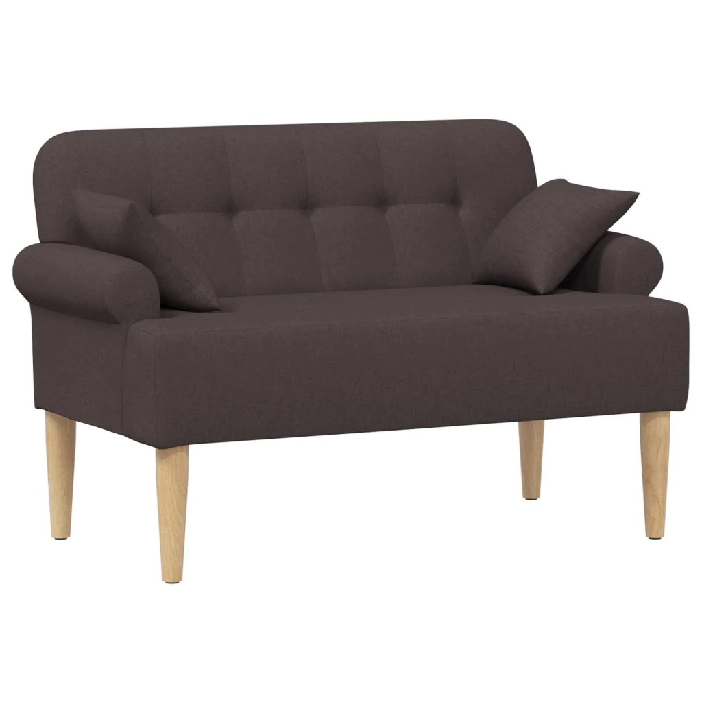Loveseat con bottoni imbottiti Marrone Scuro 120 x 65 x 79 cm 42041813