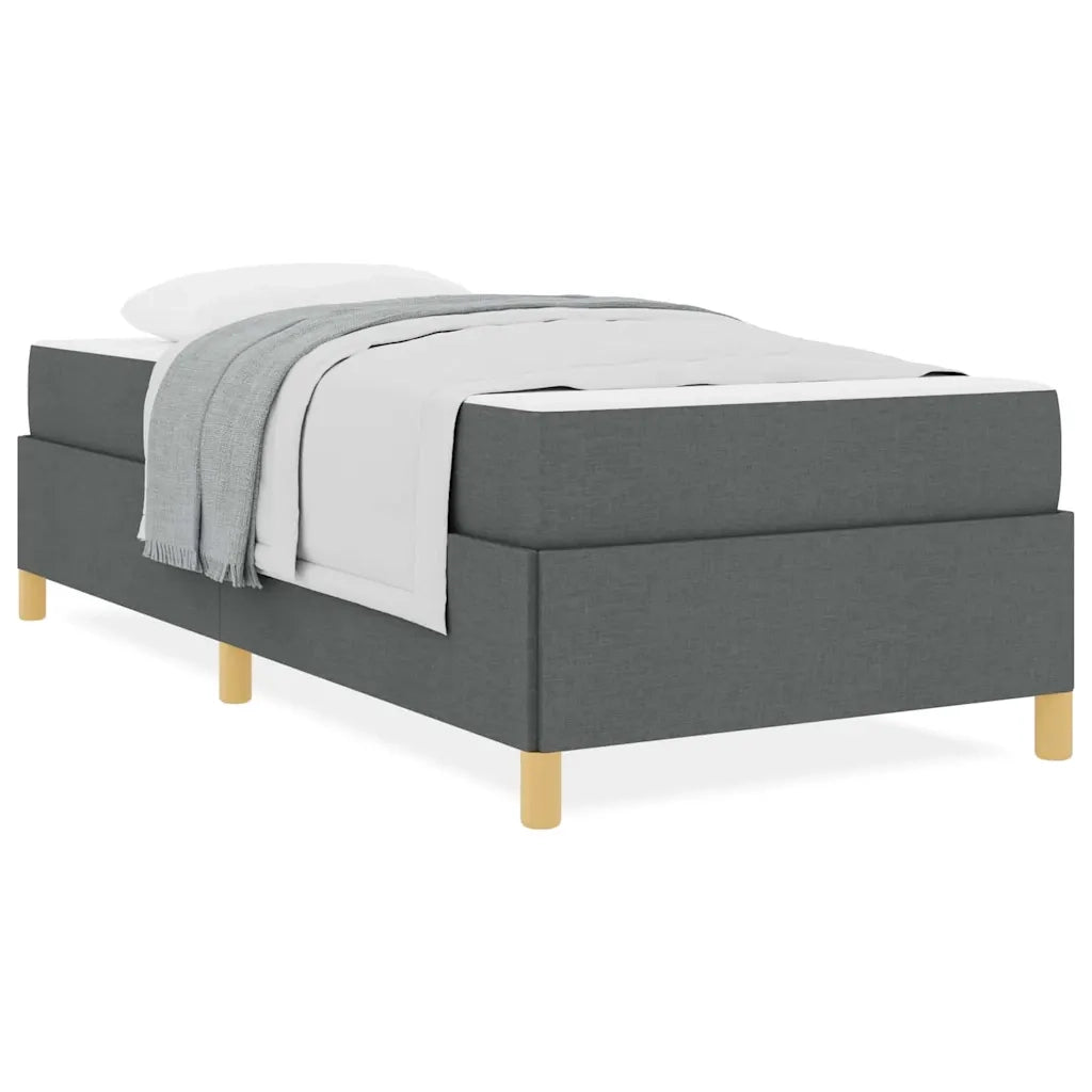 vidaXL Letto a molle Grigio scuro e bianco e grigio scuro 90 x 200 cm