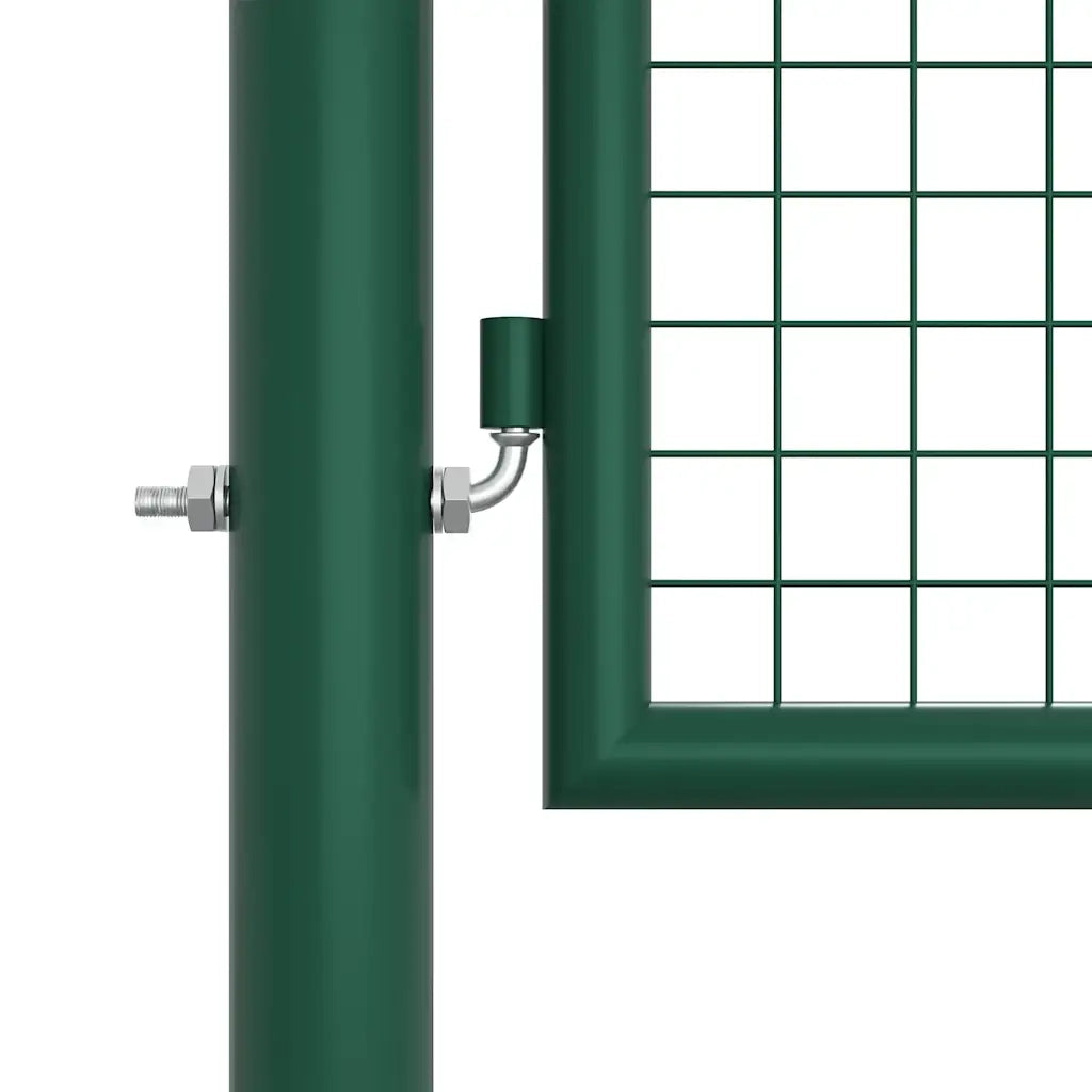 Cancello da Giardino in Rete di Acciaio 400x125 cm Verde 145749