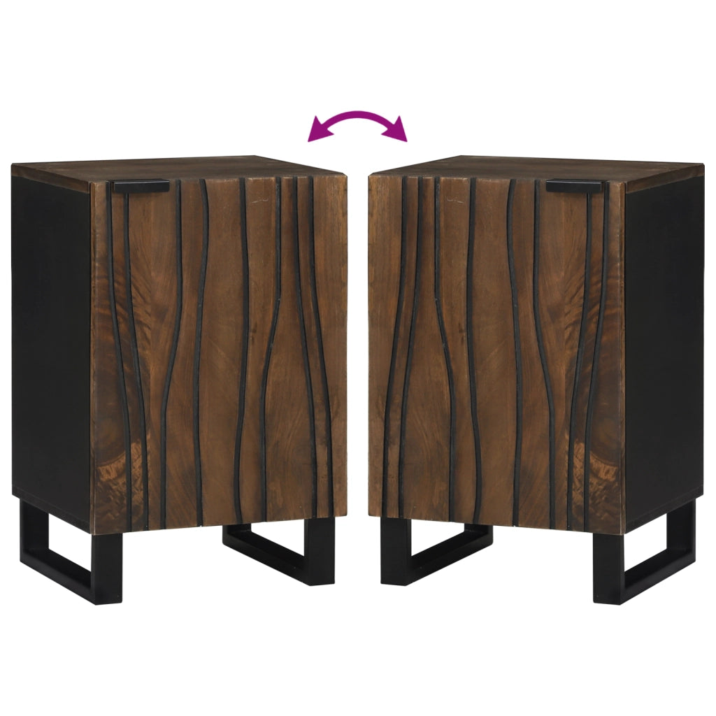 Armadio da bagno 38x33.5x58 cm in legno massello di mango