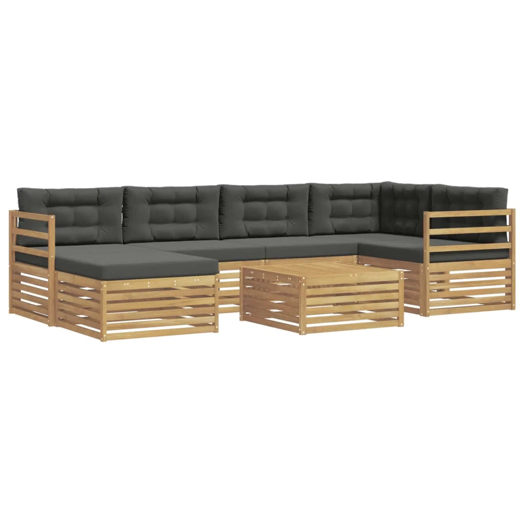 Set di divani da esterno con cuscino 7 pcs Bianco e Antracite 3390787