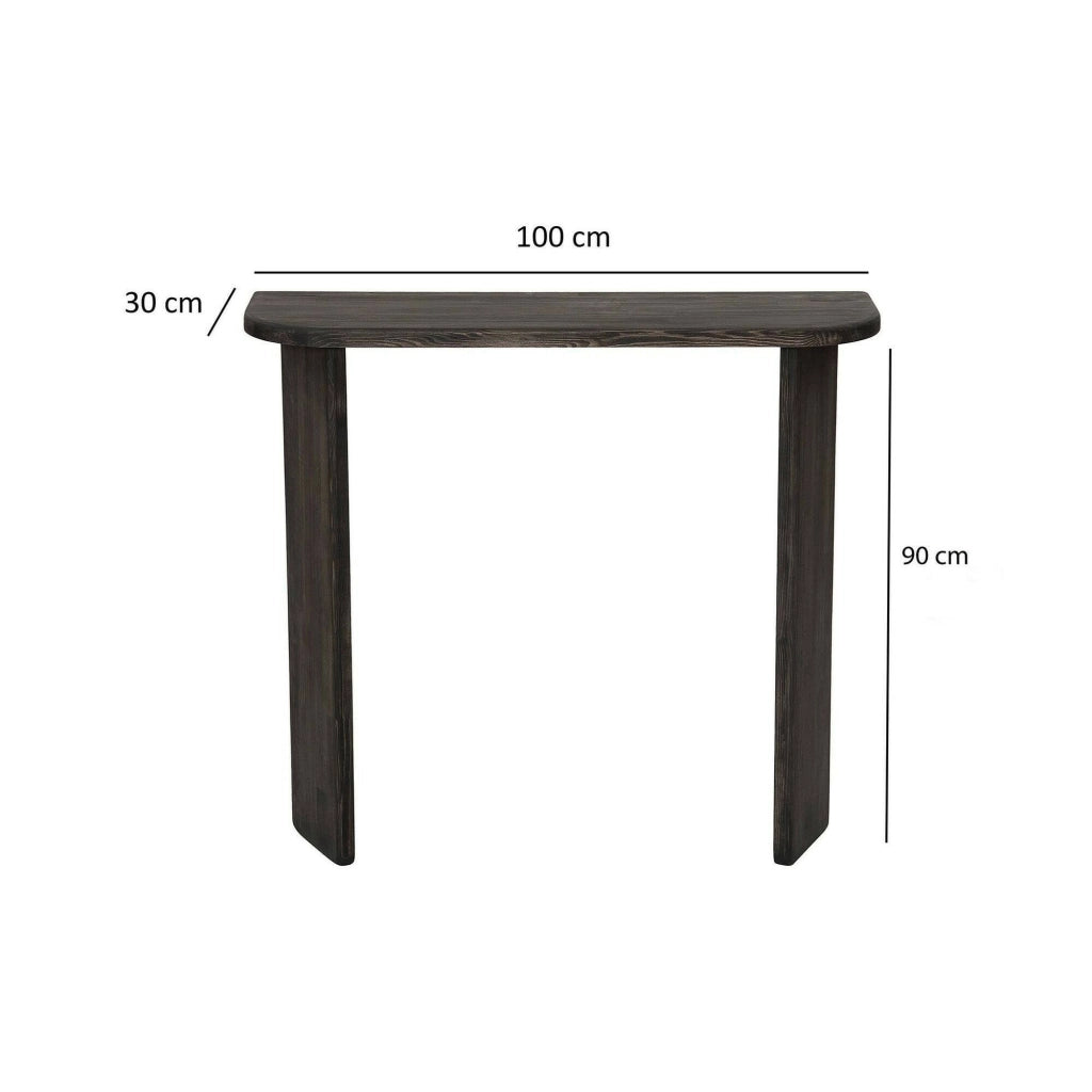Consolle Benigna, Tavolo multiuso, Mobiletto d'appoggio, Scrivania da corridoio, 100x30h90 cm, Antracite
