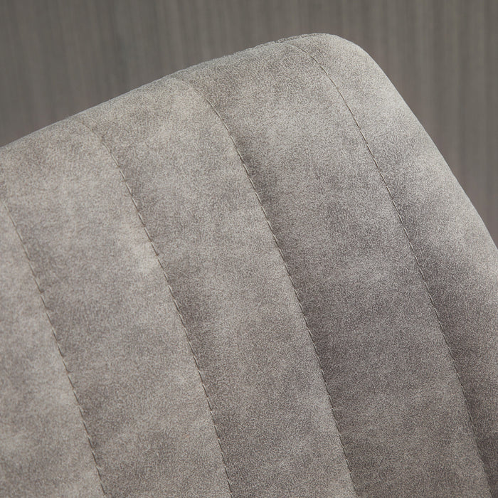 Easycomfort Set 2 Sgabelli da Bar con Schienale, Poggiapiedi e Altezza Regolabile Stile Industriale, Grigio