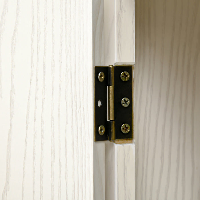 EASYCOMFORT  Credenza Cucina con 2 Armadietti e Cassetto in Stile Coloniale, 80x35x180cm Bianco