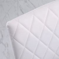 EasyComfort Set 4 Sedie Imbottite per Sala da Pranzo con Rivestimento in Similpelle, 41x50x91cm - Bianco