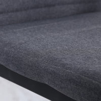 Easycomfort Set 4 Sedie Imbottite per Soggiorno o Sala da Pranzo, Sedie da Cucina Moderne, in Metallo e Tessuto Grigio