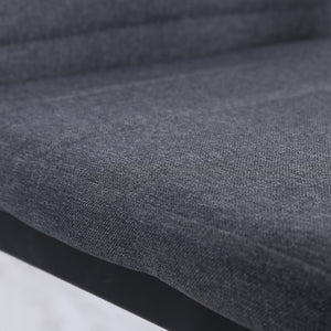 Easycomfort Set 4 Sedie Imbottite per Soggiorno o Sala da Pranzo, Sedie da Cucina Moderne, in Metallo e Tessuto Grigio