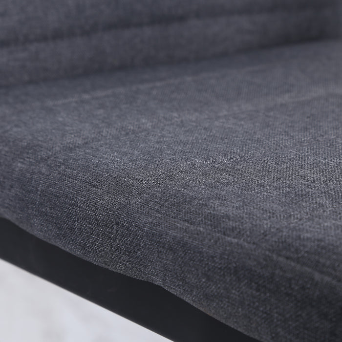 Easycomfort Set 4 Sedie Imbottite per Soggiorno o Sala da Pranzo, Sedie da Cucina Moderne, in Metallo e Tessuto Grigio