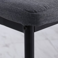 Easycomfort Set 4 Sedie Imbottite per Soggiorno o Sala da Pranzo, Sedie da Cucina Moderne, in Metallo e Tessuto Grigio