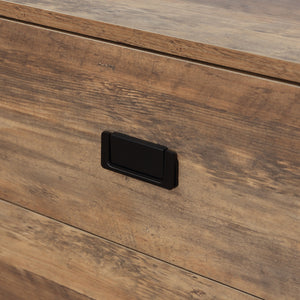 EasyComfort Credenza Moderna in Truciolato e Metallo con 2 Armadietti a 2 Ante con Ripiani e 3 Cassetti, 120x39.5x77 cm