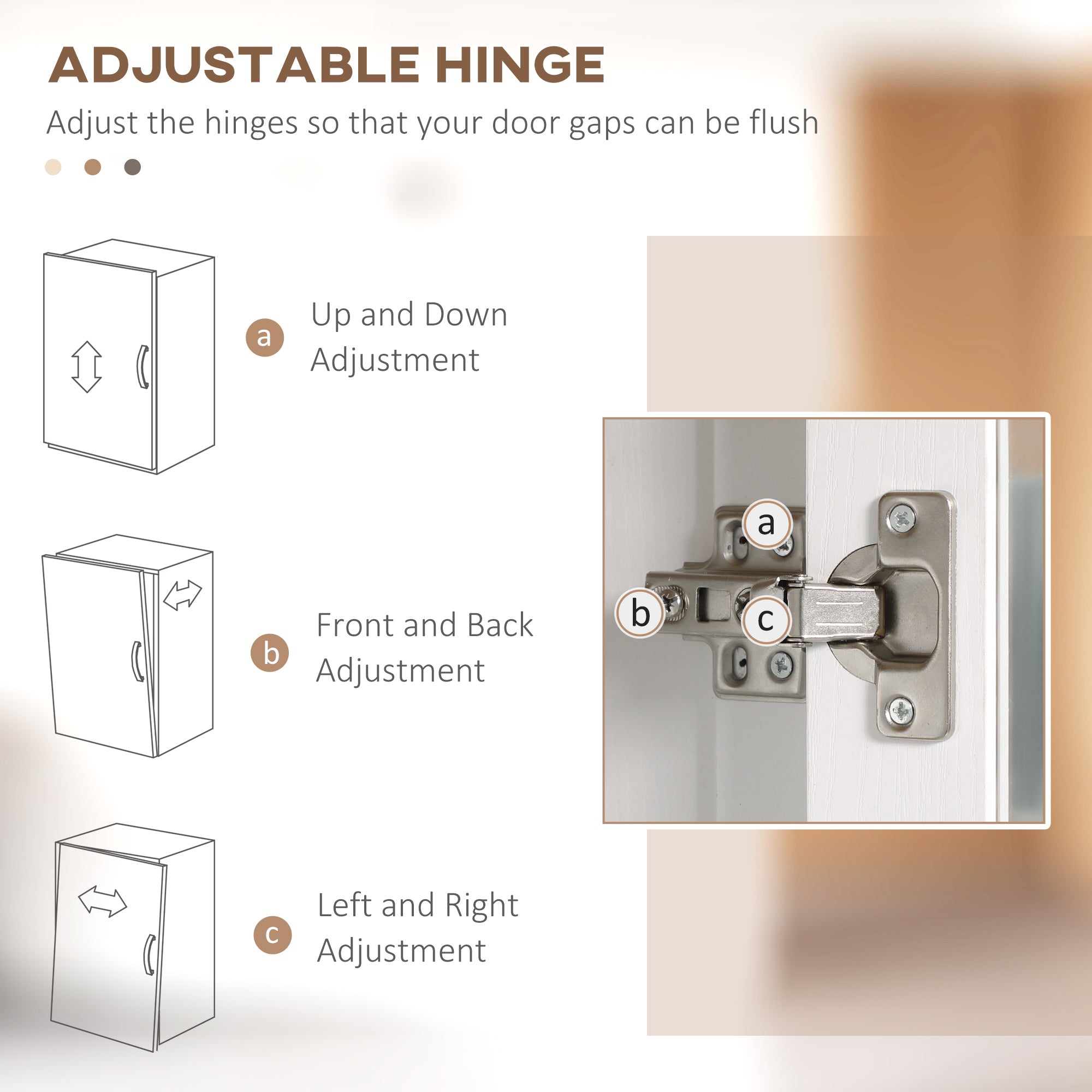 Easycomfort Credenza Moderna a 2 Ante con Mensole Regolabili in Legno e Vetro, 76x36x160cm, Bianco