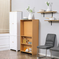 EASYCOMFORT  Tavolo Pieghevole da Pranzo max 3 Persone, in Truciolato e Acciaio, 75x144x144.5 cm, color Legno