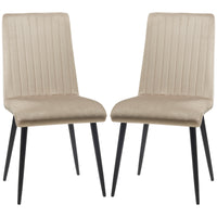 EASYCOMFORT Set 2 Sedie da Cucina Imbottite con Gambe in Acciaio e Design Salvaspazio, 43x58x90 cm