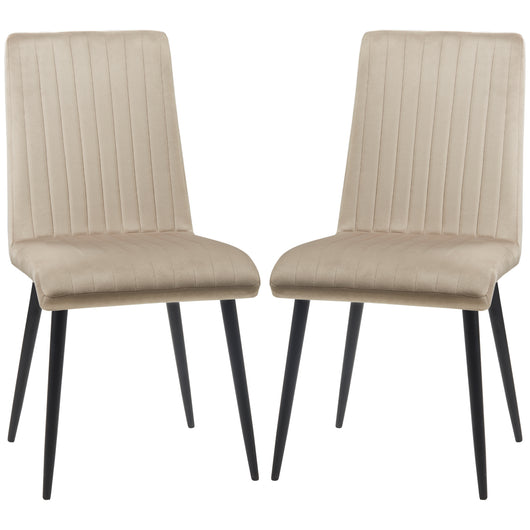 EASYCOMFORT Set 2 Sedie da Cucina Imbottite con Gambe in Acciaio e Design Salvaspazio, 43x58x90 cm