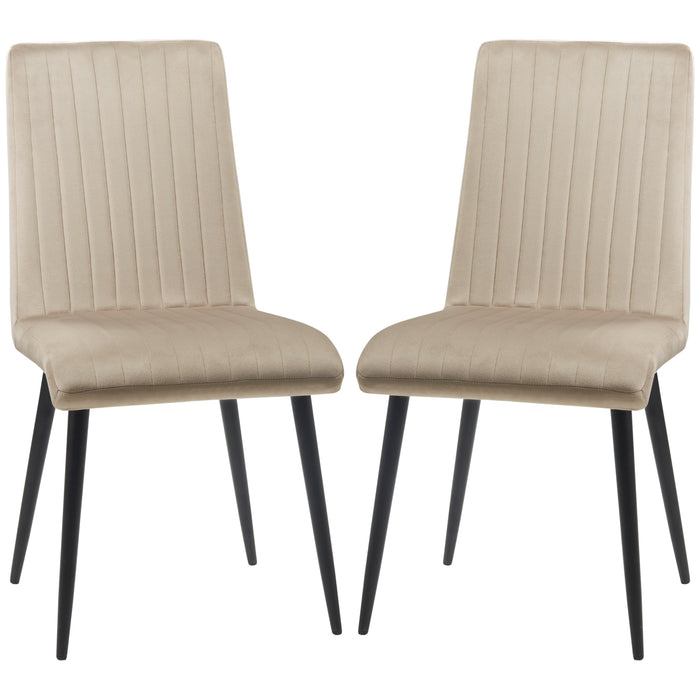 EASYCOMFORT Set 2 Sedie da Cucina Imbottite con Gambe in Acciaio e Design Salvaspazio, 43x58x90 cm