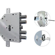 SERRATURA METALLO APPLICARE 2155 PEN/FL CR  F.SAGOM M2 TRIPL+SCR IP.MM 28 E.MM 60 DX