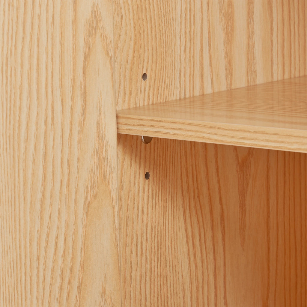 Organizzatore Guardaroba Larem Mobile Porta Abiti con Armadietto - Bianco / Effetto Rovere [en.casa]