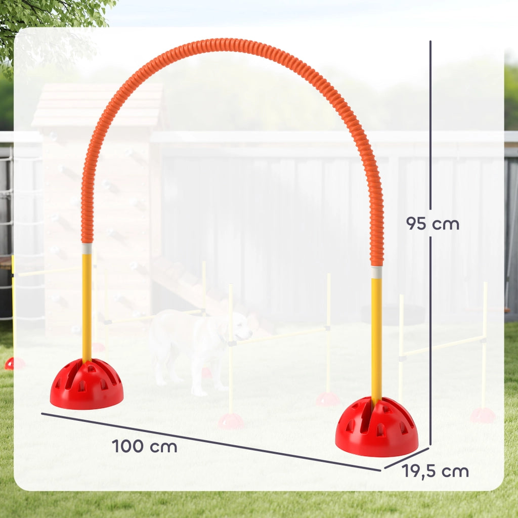 Set Agility 4 Pezzi per Cani ¨C zephmum ¨C Arancione 100x19.5x95 cm