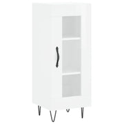 Credenza | Madia | Buffet da pranzo | Armadio da pranzo Bianco Lucido 34,5x34x90 cm in Legno Multistrato
