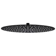 Soffione doccia a pioggia soffione doccia a spruzzo doccetta accessorio da bagno acciaio inox 40 cm rotondo nero 02_0002075