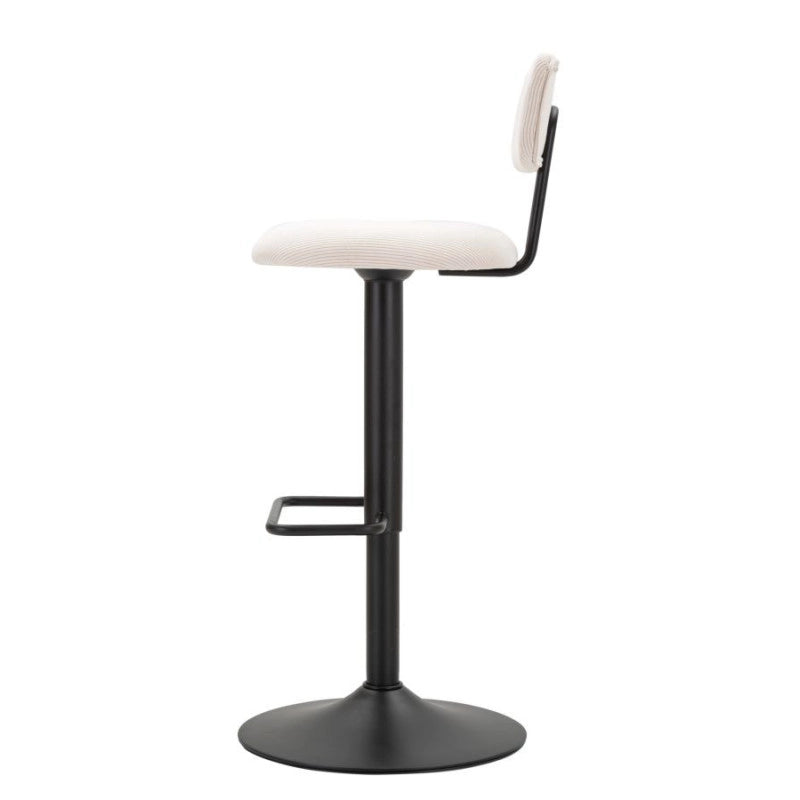 Sgabello Bar Light Bianco cm 41x47,5x85-106,5(seduta cm 61-83) Set 2pcs