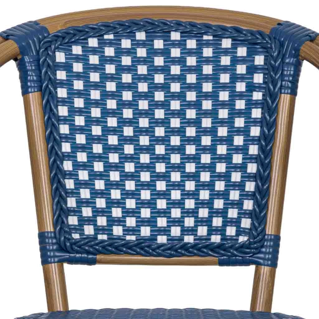 Fauteuil in rotin sintetico  bleu 57x57x84 cm (hauteur)