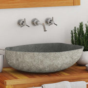 Lavandino in Pietra di Fiume Ovale (45-53)x(34-41) cm 242668