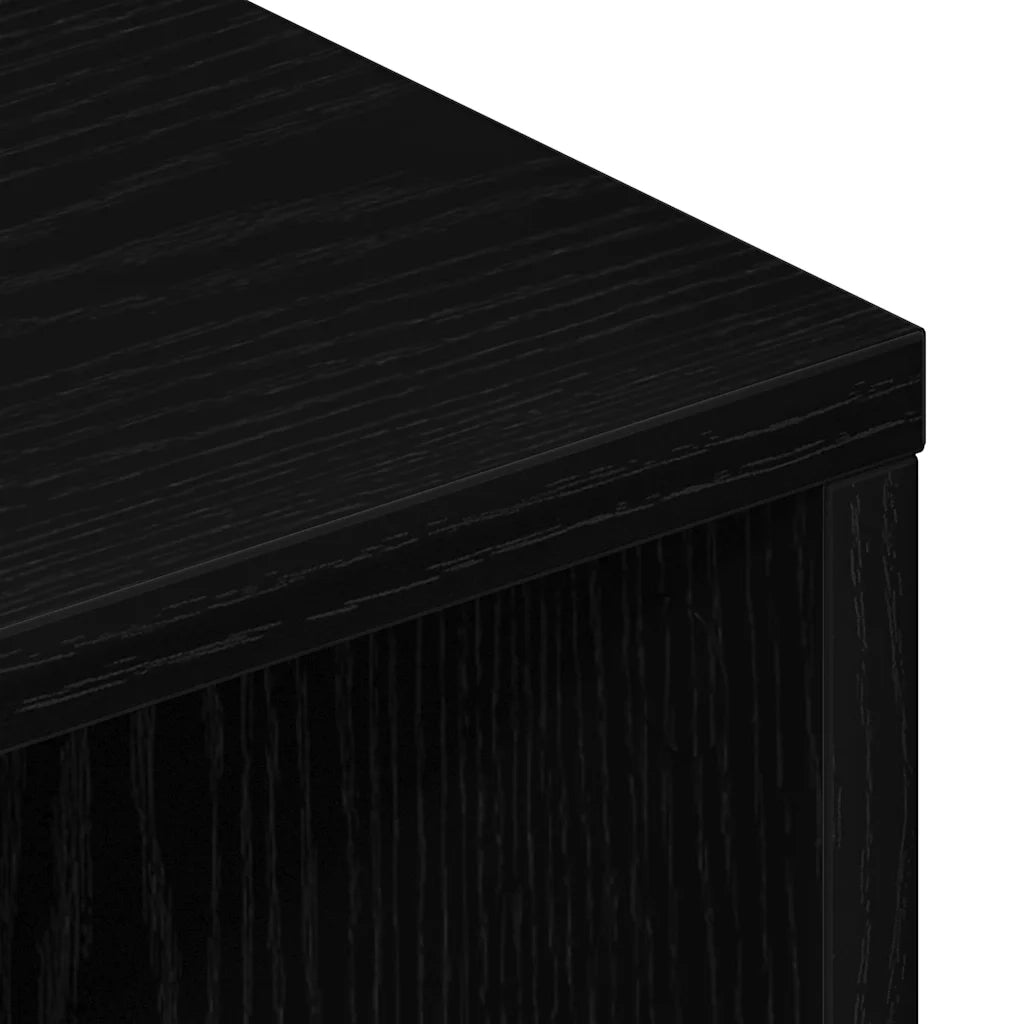 Mobile TV Rovere Nero 120x34x37 cm in Legno Multistrato 862474