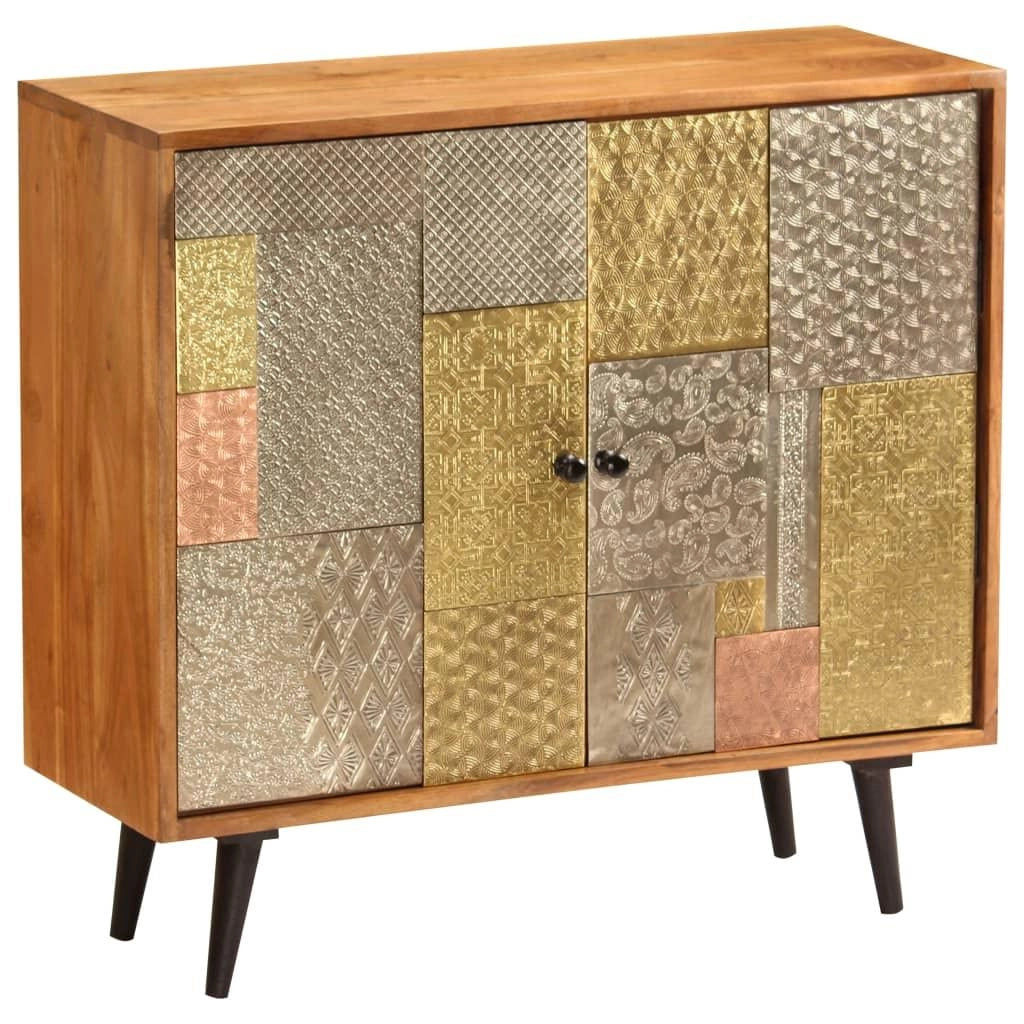 Buffet credenza mobiletto consolle mobile contenitore 80 cm legno massello di acacia 4402249