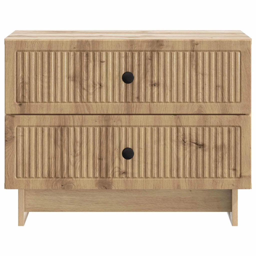 Comodino | Armadio da Notte | Mobiletto da notte Rovere Artigianale 62 x 34,5 x 47,5 cm