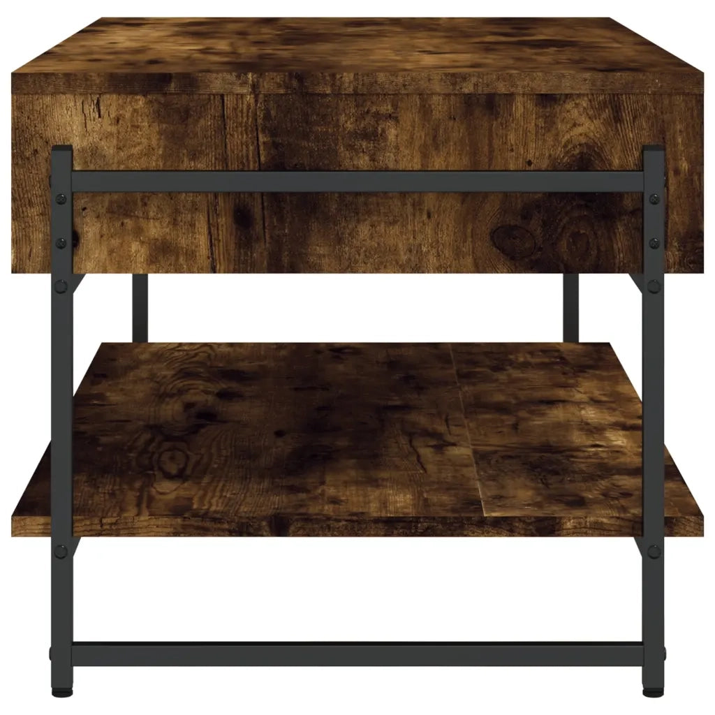 Tavolino da Salotto Rovere Fumo 90x50x45cm in Legno Multistrato 838970