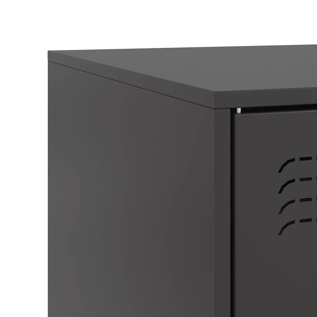 Mobili TV 2 pz | Armadietto TV | Mobile Porta TV Neri 67x39x44 cm in Acciaio