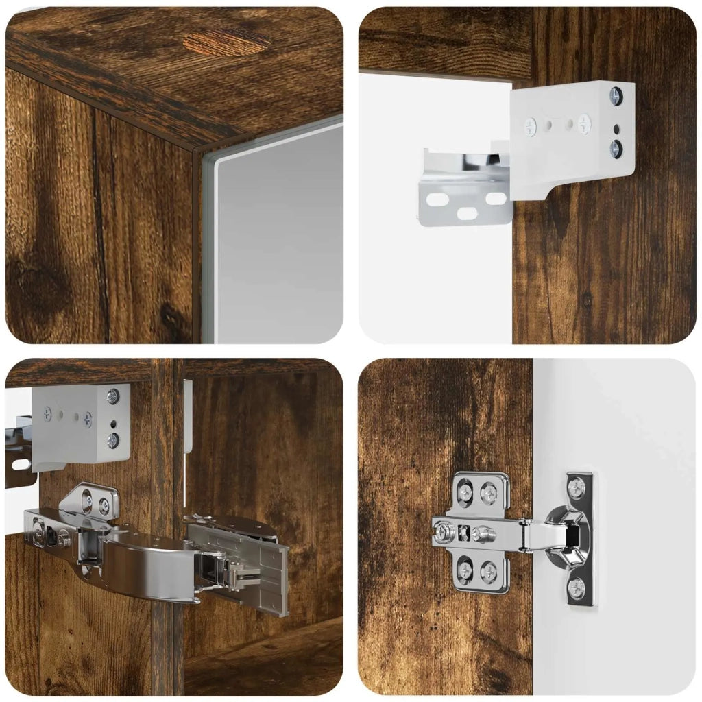 Set di Armadi da Bagno 5 pcs Rovere Fumo Legno ingegnerizzato 3406475