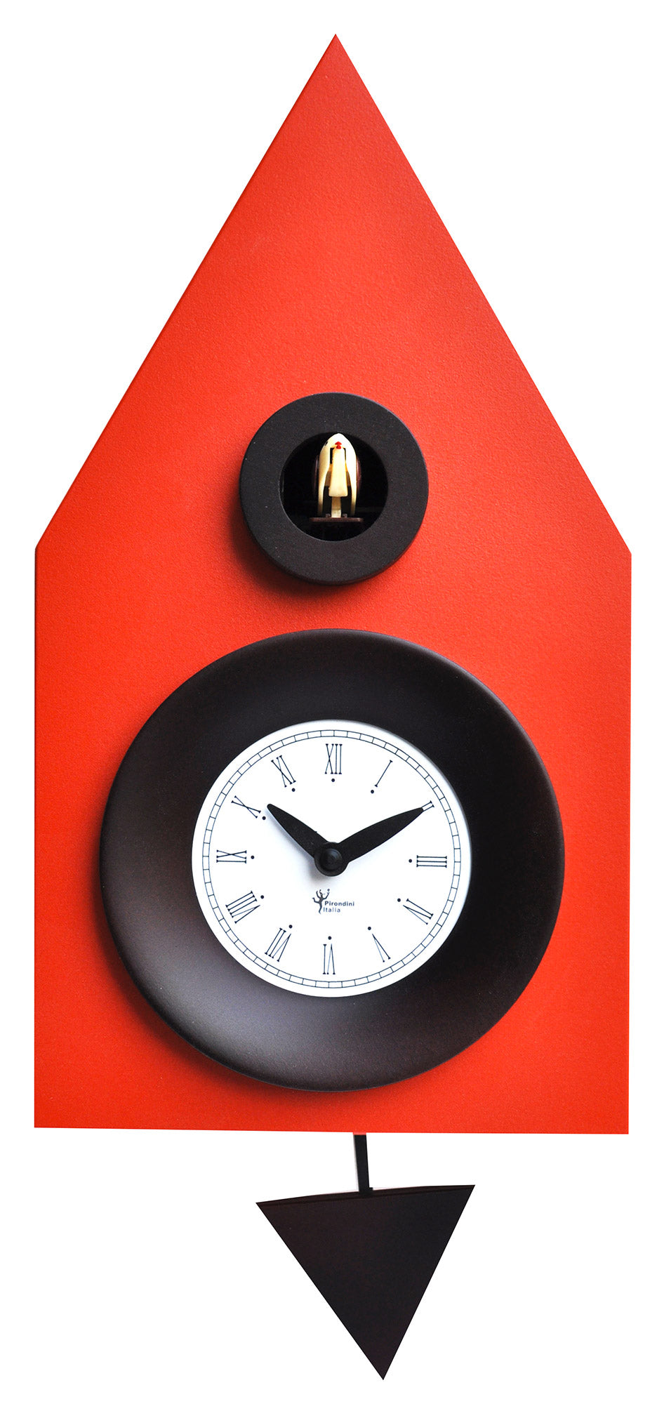 Orologio a Cucù da Parete 20x36x13cm Pirondini Italia Dark Rosso