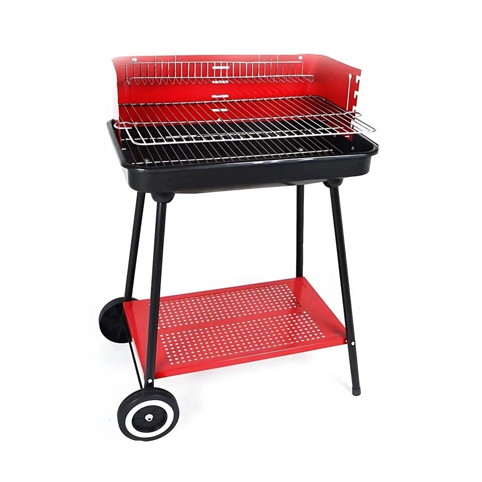 Barbecue a Carbonella In Metallo BBQ Braciere Portatile Ripiano trasportabile