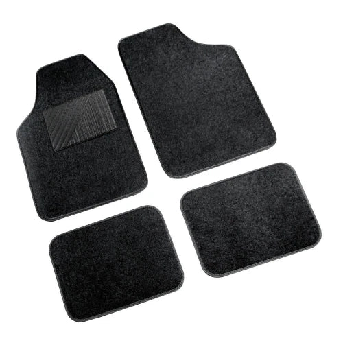 Cosmo, serie tappeti in moquette universali, 4 pz - Nero