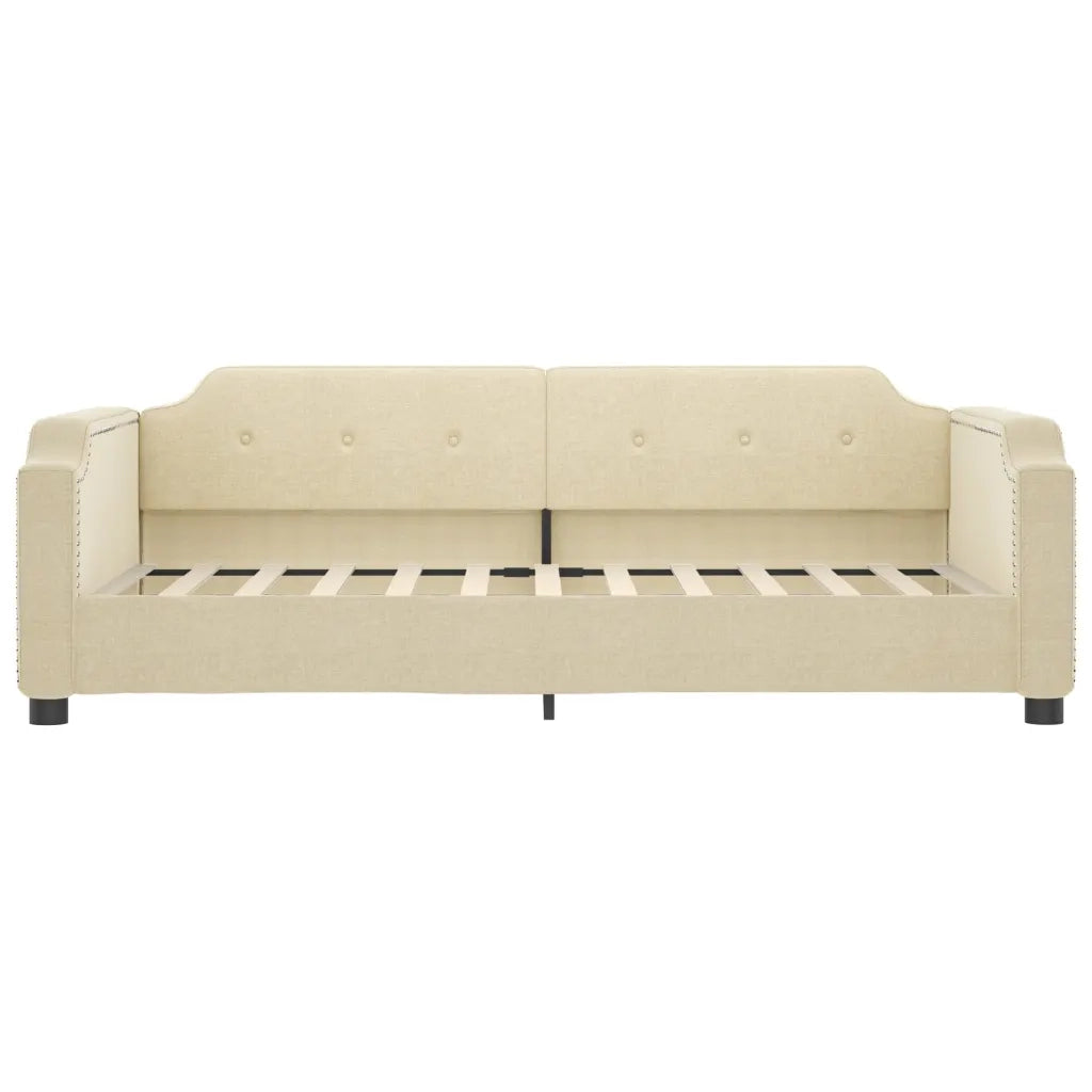 Letto da Giorno Crema 90x200 cm in Tessuto