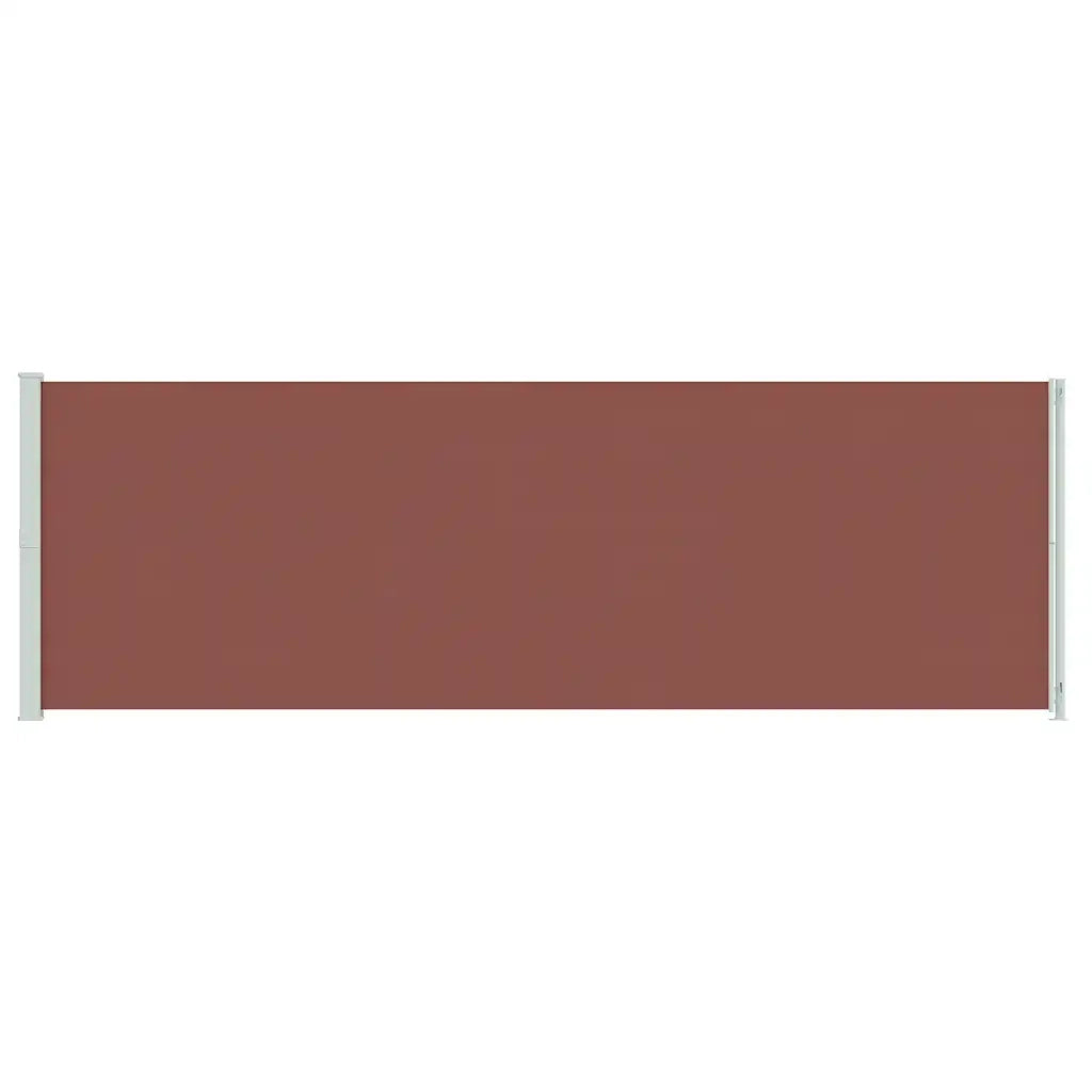 Tenda da Sole Laterale Retrattile per Patio 200x600 cm Marrone 317975