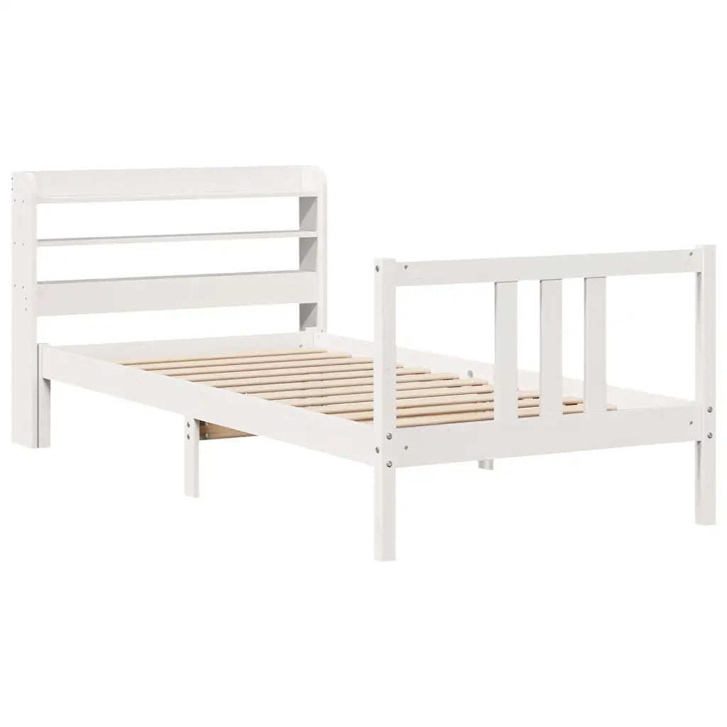 Giroletto con Testiera senza Materasso Bianco 90x200 cm 3306705