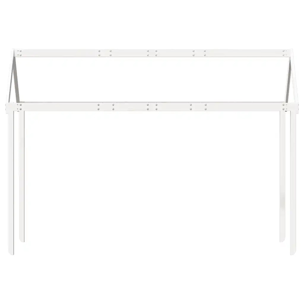 Tetto Letto Bambini Bianco 217x95,5x159 cm Legno Massello Pino