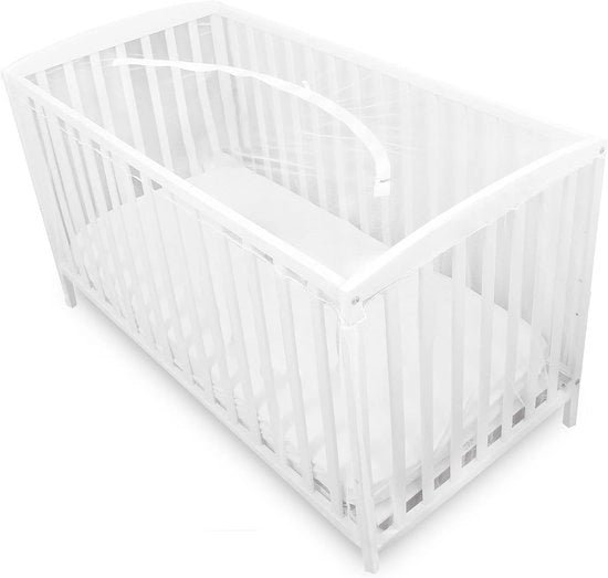 Tenda per Bambini - Chiusura a Reticolo - Culla e Culla per Bambini - Zanzare - Insetti - Tessuto Fine - Permeabile all'Aria - Lavabile in Macchina - 30 °C - 60 x 120 cm
