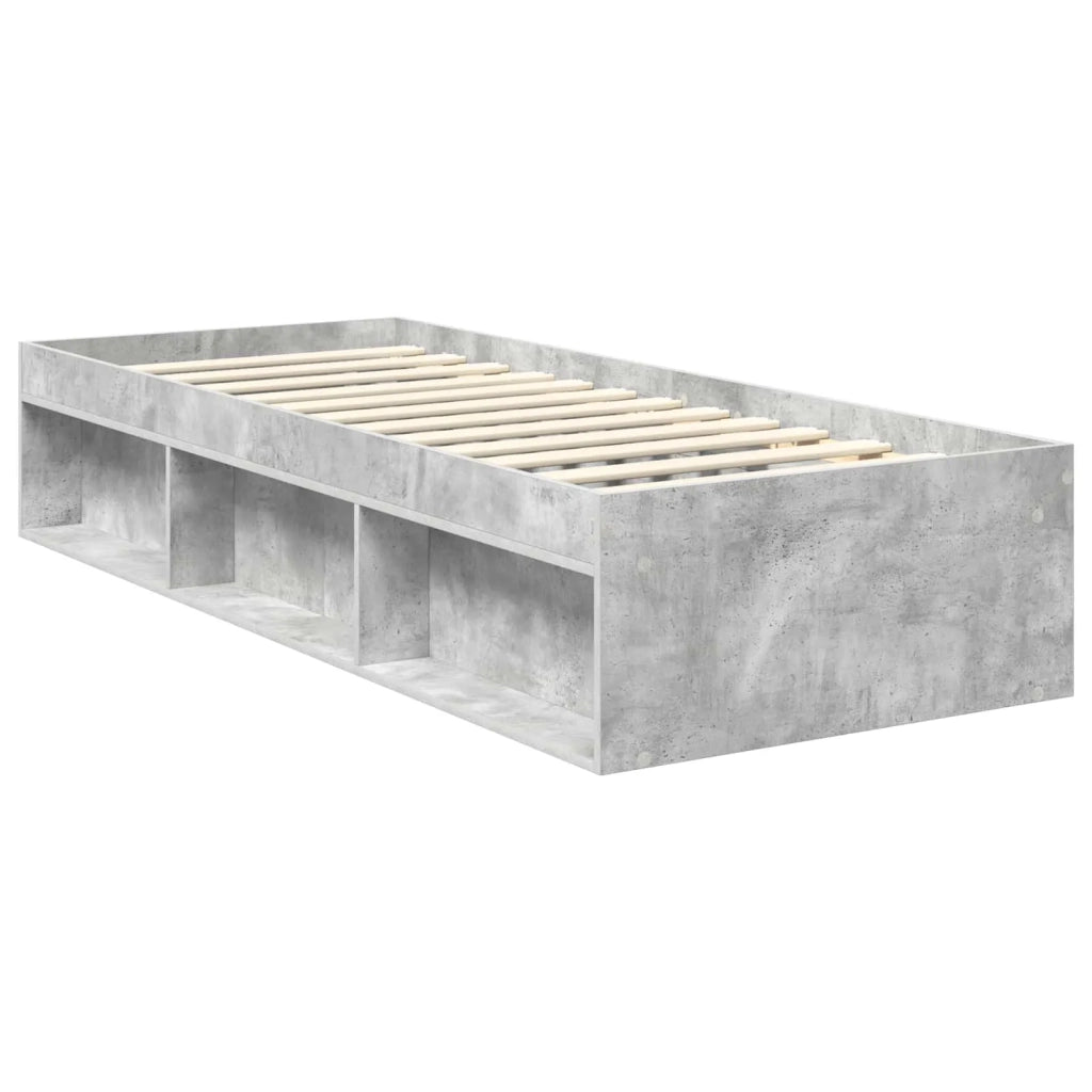 Struttura del letto Grigio Concretè 75 x 190 cm Pino massello