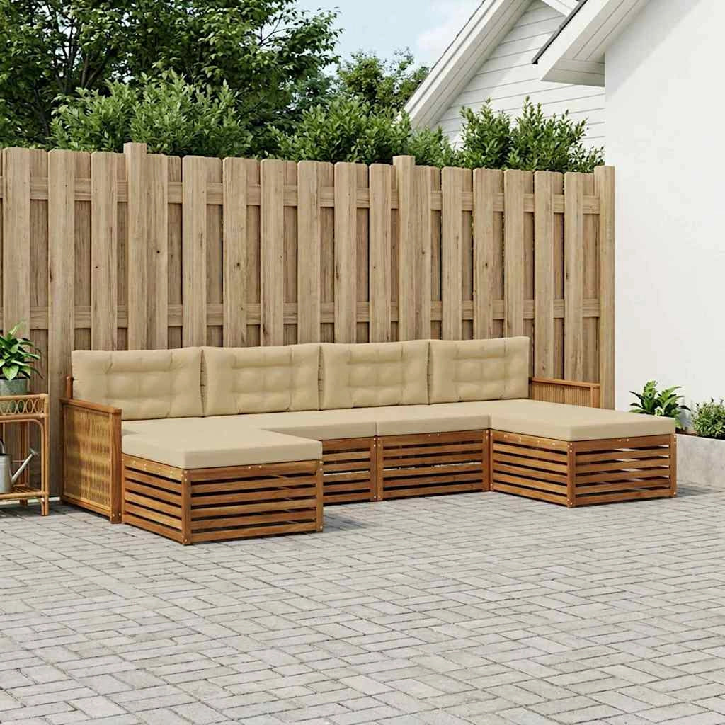 Set di divani da esterno 6 pz Legno di Acacia Massello 3383691