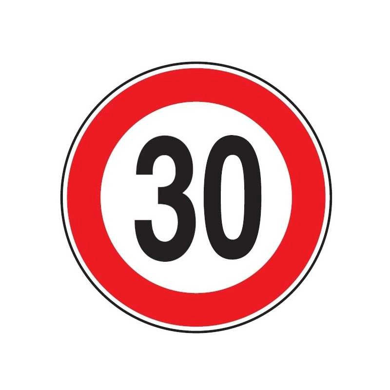 Cartello Stradale Limite Velocita' Km 30