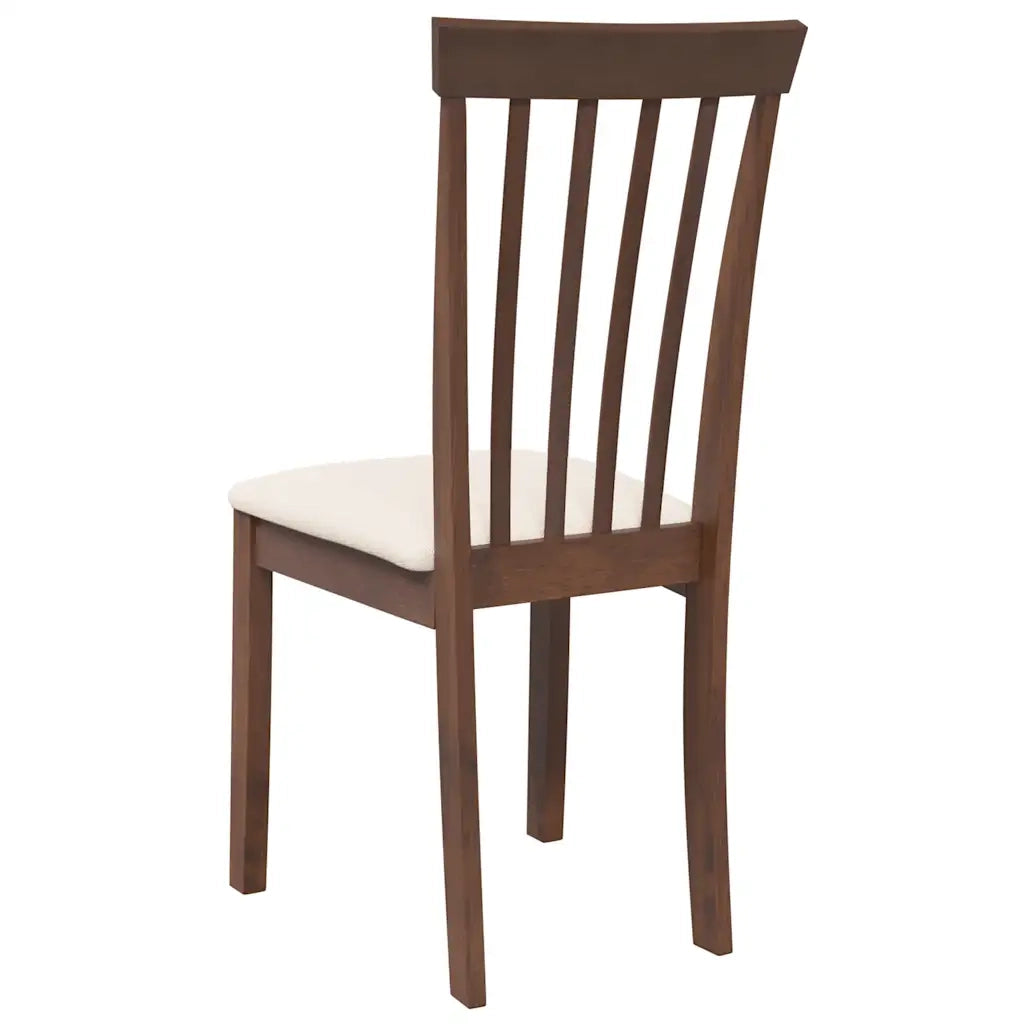 Sedie da Pranzo con Cuscini 2pz Marrone Legno Massello di Hevea 4102387